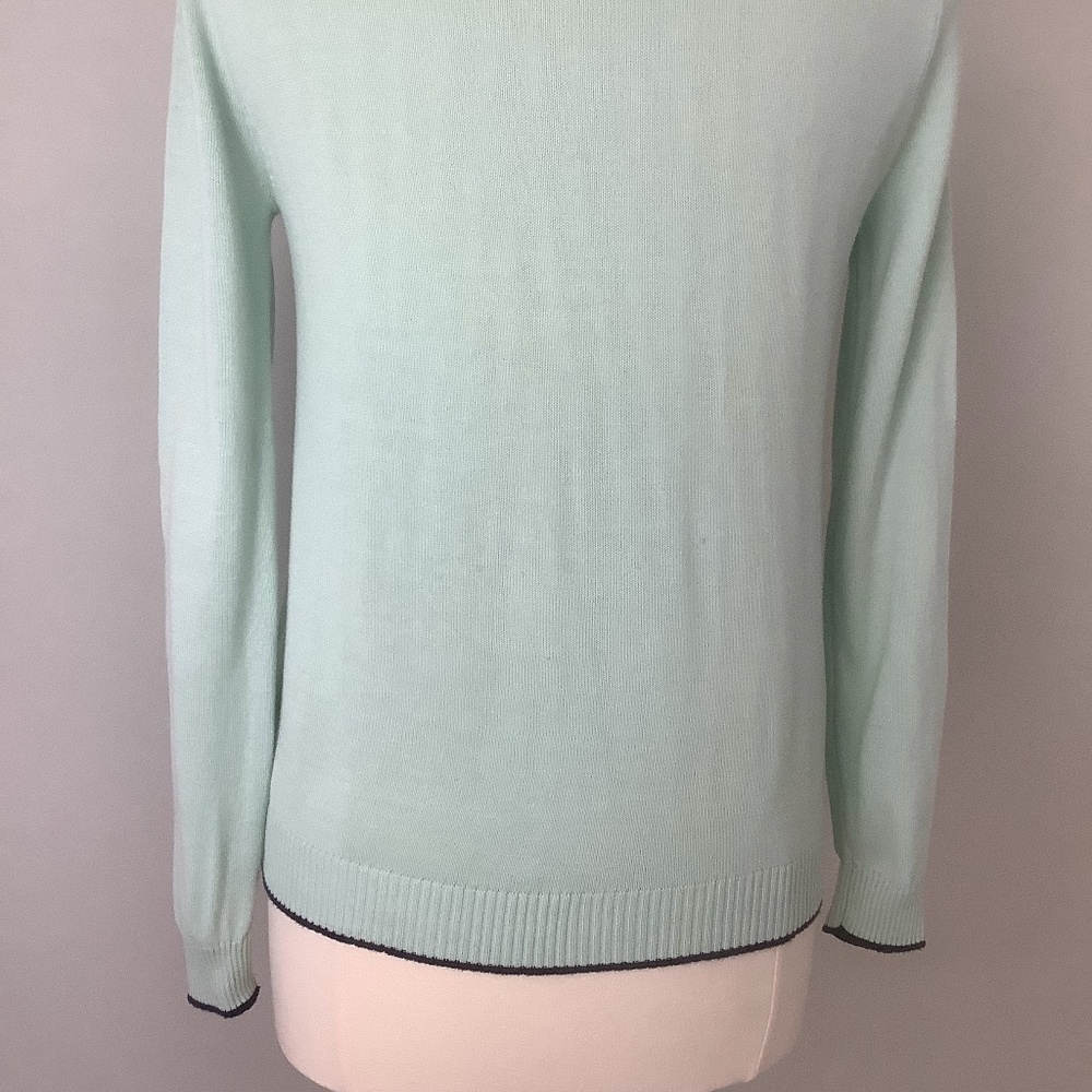 Modcloth Anthro Ringer Cardigan Sweater Aqua S - Picture 10 of 16